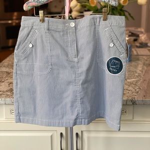 Karen Scott Seersucker Skort